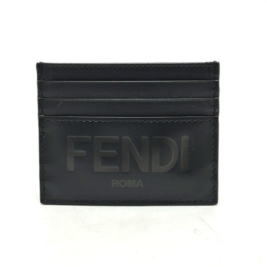 FENDI Card Case 7M0164 leather black logo