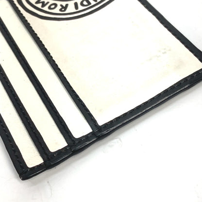 FENDI Card Case 7M0164 leather white Joshua Vides Collaboration logo