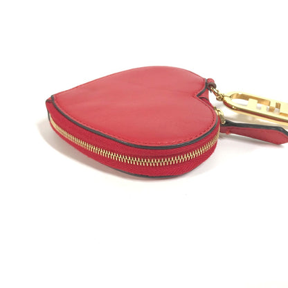 FENDI Coin case 8M0467 leather Red heart