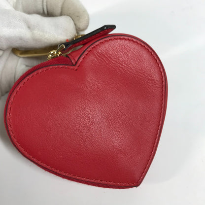 FENDI Coin case 8M0467 leather Red heart