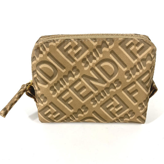 FENDI Pouch 8N0179 Nylon beige SKIMS collaboration logo