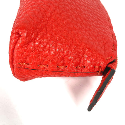 FENDI Pouch 8N0115 leather Red Celeria Women Used Authentic