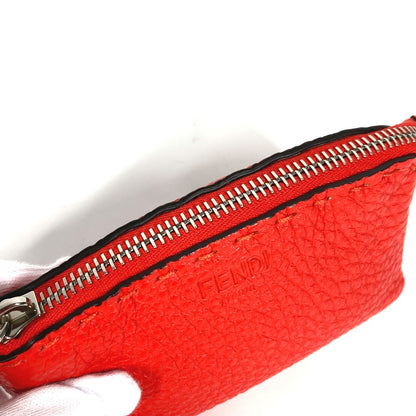 FENDI Pouch 8N0115 leather Red Celeria Women Used Authentic