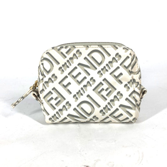 FENDI Pouch 8N0179 Nylon white SKIMS collaboration Skims logo