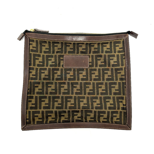 FENDI business bag canvas Brown Zucca Pattern