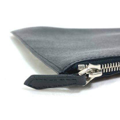 FENDI Clutch bag Leather, Fur black studded pouch Karl Lagerfeld Carlito