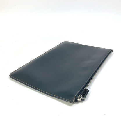 FENDI Clutch bag 7N0078 leather black Pouch Zucca logo