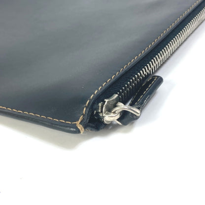 FENDI Clutch bag 7N0078 leather black Pouch Zucca logo