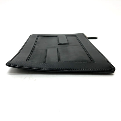 FENDI Clutch bag 7N0113 leather black logo Mini bag