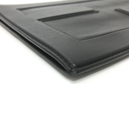 FENDI Clutch bag 7N0113 leather black logo Mini bag