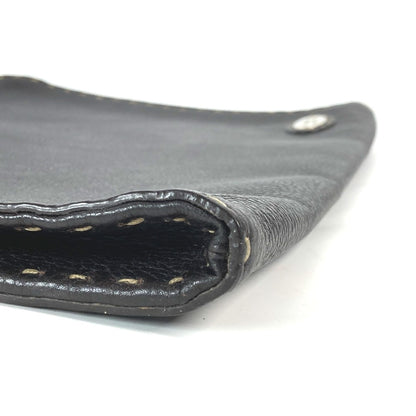 FENDI Clutch bag leather Dark brown bag pouch Celeria
