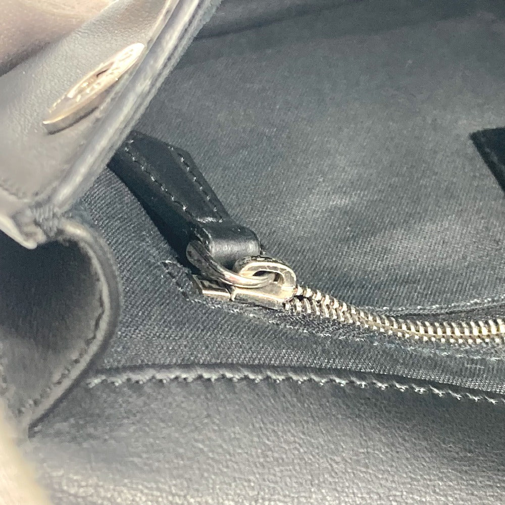 FENDI Clutch bag leather black logo LOVE