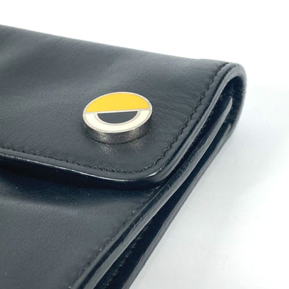 FENDI Clutch bag leather black logo LOVE