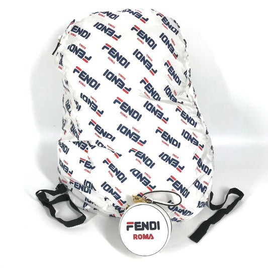 FENDI Backpack Nylon white backpack bag FILA collaboration