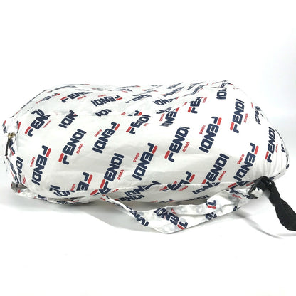 FENDI Backpack Nylon white backpack bag FILA collaboration