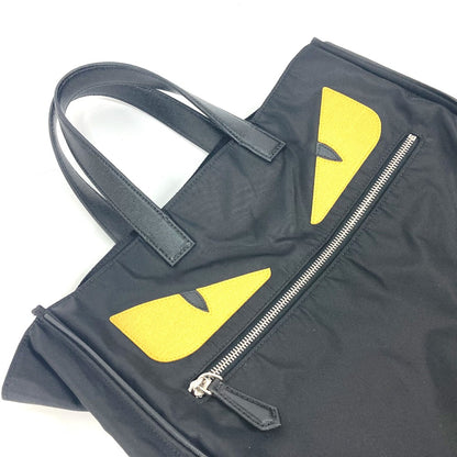 FENDI Tote Bag 7VA367 Nylon black Monster Bugs