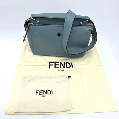 FENDI Handbag 8BN293 leather blue Dot com Women Used Authentic