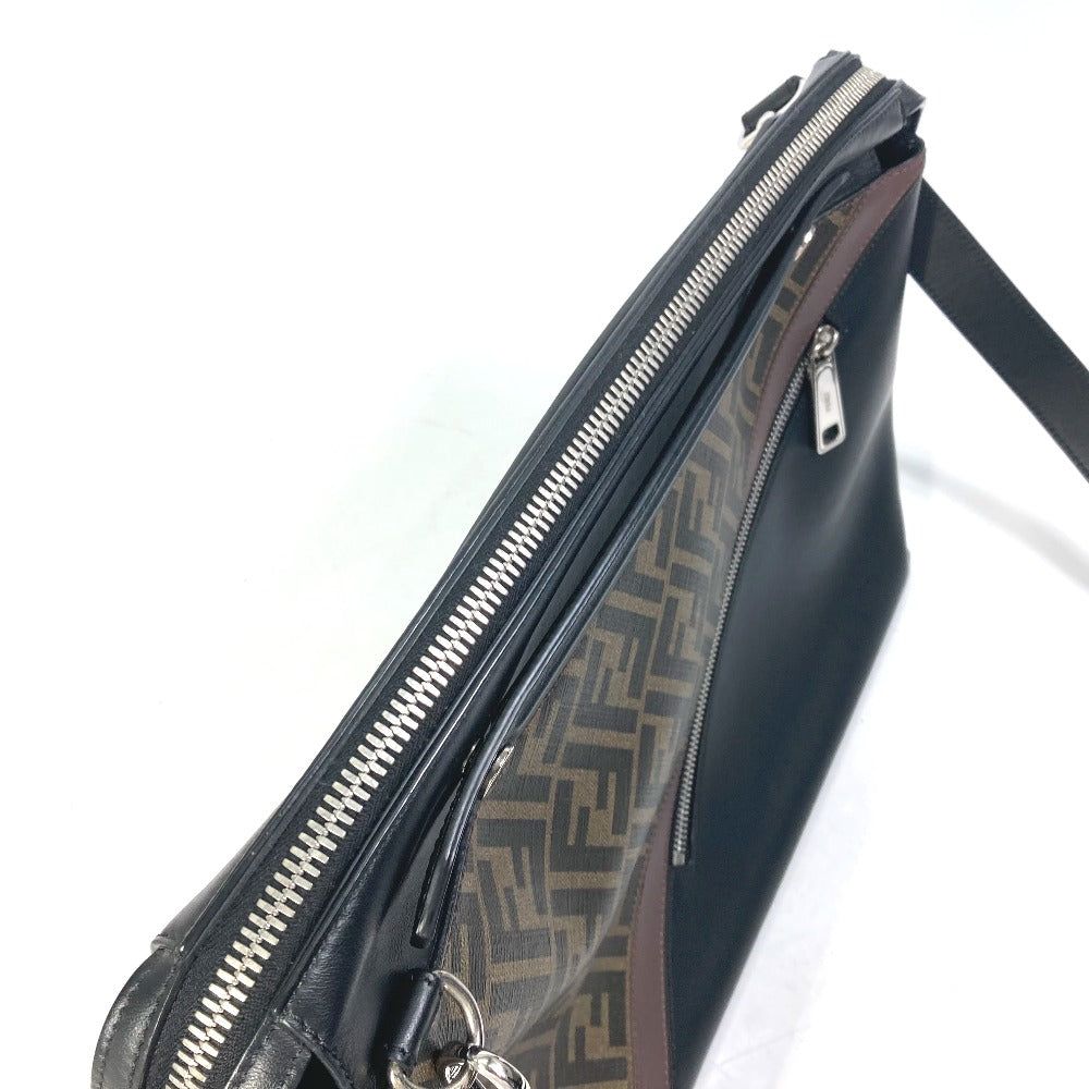 FENDI Handbag 8BH253 PVC Brown Zucca Briefcase mens Used Authentic