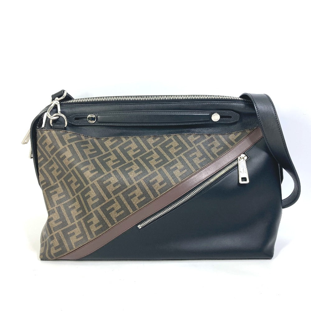 FENDI Handbag 8BH253 PVC Brown Zucca Briefcase mens Used Authentic