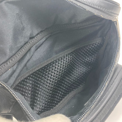 FENDI Sling bag 7VA483 polyamide/leather black Crossbody Shoulder Bag Zucca mesh mens Used Authentic