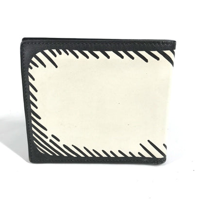 FENDI Folded wallet 7M0169 leather white Compact wallet Joshua Vides Collaboration