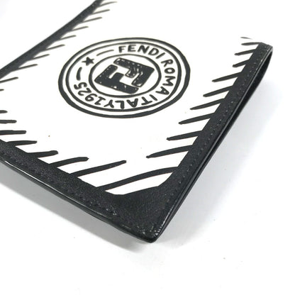 FENDI Folded wallet 7M0169 leather white Compact wallet Joshua Vides Collaboration