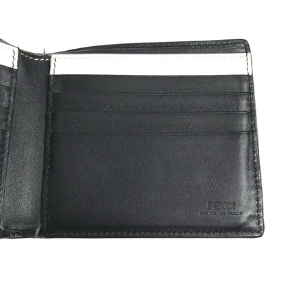 FENDI Folded wallet 7M0169 leather white Compact wallet Joshua Vides Collaboration