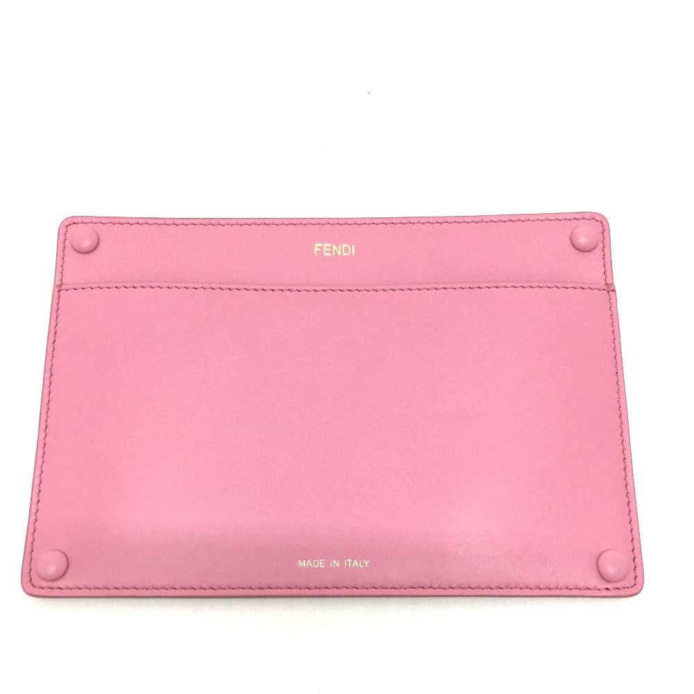 FENDI Pouch 7AR907 leather pink Peek-a-boo bag-in