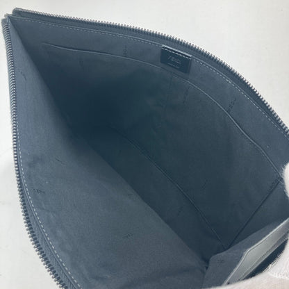 FENDI Clutch bag 7M0237 leather gray Zip