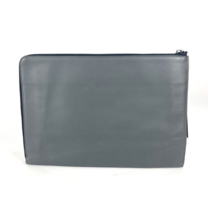 FENDI Clutch bag 7M0237 leather gray Zip