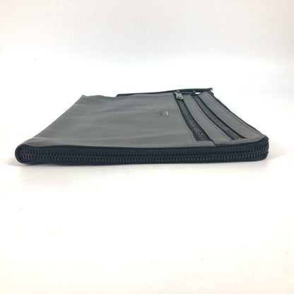 FENDI Clutch bag 7M0237 leather gray Zip