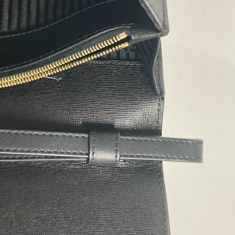 FENDI Clutch bag 8M0312 leather black flap To joule