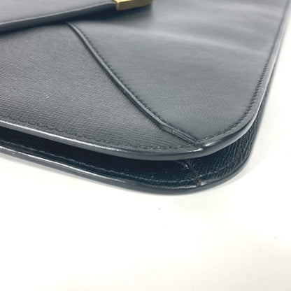 FENDI Clutch bag 8M0312 leather black flap To joule