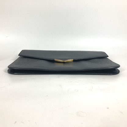 FENDI Clutch bag 8M0312 leather black flap To joule