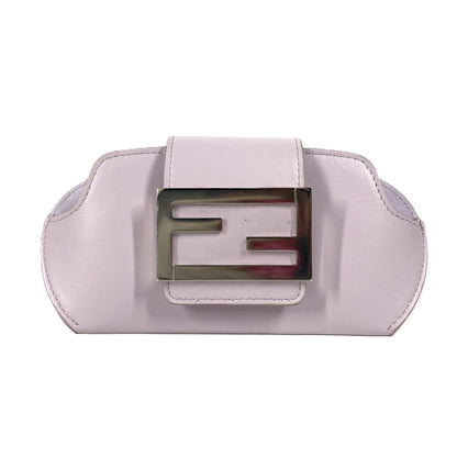 FENDI Pouch 7AS069 leather Light purple Eyewear Glasses Sunglasses Case FF logo glasses case