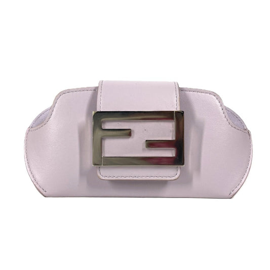FENDI Pouch 7AS069 leather Light purple Eyewear Glasses Sunglasses Case FF logo glasses case