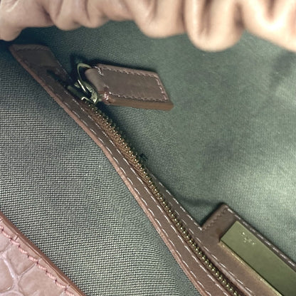FENDI Tote Bag leather pink Turn lock