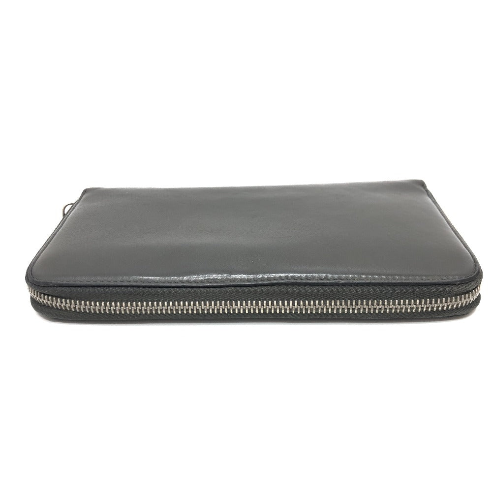 FENDI Long Wallet Purse 7M0276 leather gray Zucca Pattern Travel Wallet