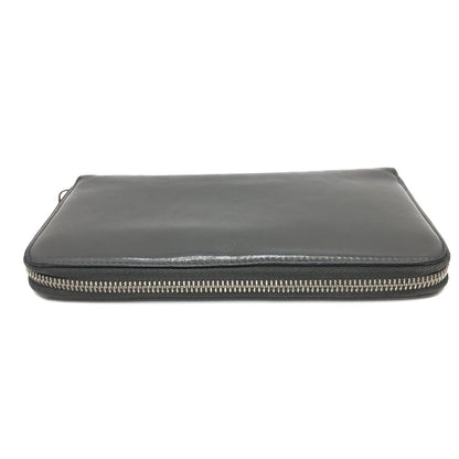 FENDI Long Wallet Purse 7M0276 leather gray Zucca Pattern Travel Wallet