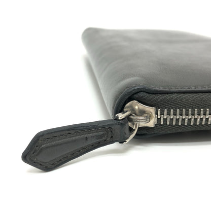 FENDI Long Wallet Purse 7M0276 leather gray Zucca Pattern Travel Wallet