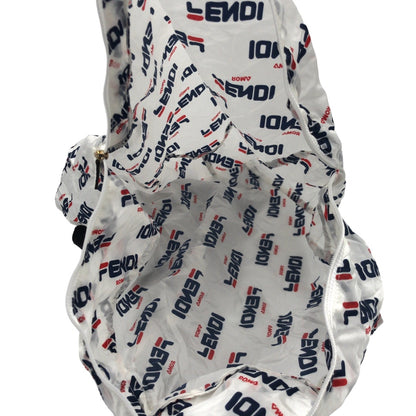 FENDI Backpack Nylon white FILA collaboration With porch