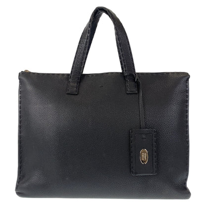 FENDI Business bag leather Black SilverMetal Celeria