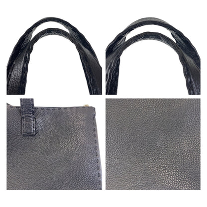FENDI Business bag leather Black SilverMetal Celeria