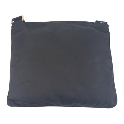PRADA Shoulder Bag 42 Nylon Black SilverMetal Test Triangle With logo