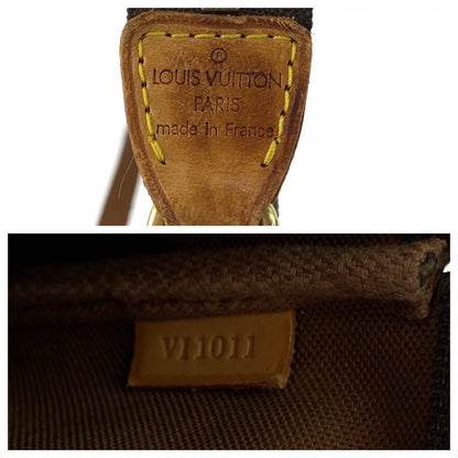 LOUIS VUITTON Handbag M40712 PVC Brown Gold Metal Monogram Accesspo