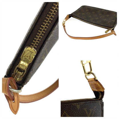 LOUIS VUITTON Handbag M40712 PVC Brown Gold Metal Monogram Accesspo