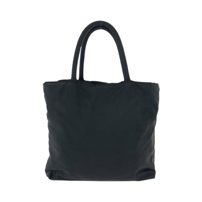 PRADA Handbag Nylon Black SilverMetal Test Triangle With logo