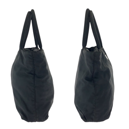 PRADA Handbag Nylon Black SilverMetal Test Triangle With logo