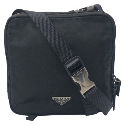 PRADA Shoulder Bag Nylon black Test Triangular logo