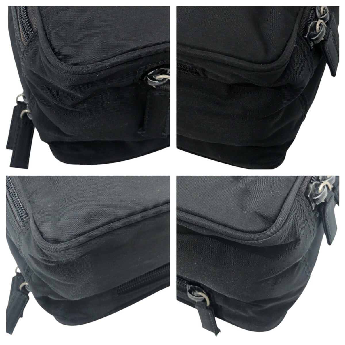 PRADA Shoulder Bag Nylon black Test Triangular logo